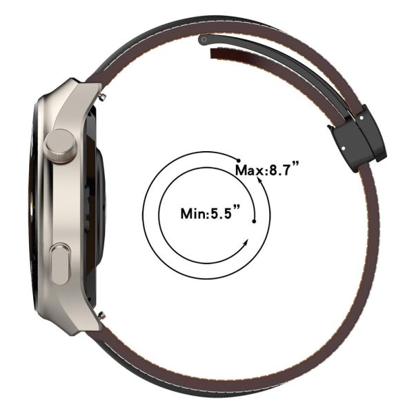 22mm Universal genuine leather strap - Brown Online now