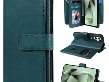 10-slot Samsung Galaxy S24 FE wallet case - Green Online Hot Sale