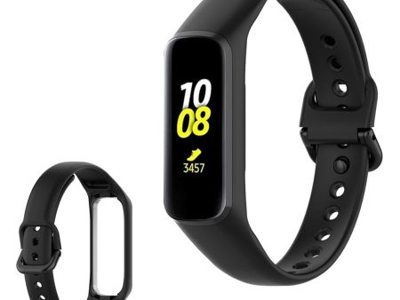 Samsung Galaxy Fit 2 simple silicone watch band - Black For Cheap