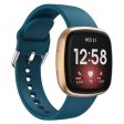 Fitbit Sense 2   Versa 4 simple silicone watch strap - Dark Green Supply