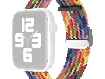 Apple Watch (41mm) cool nylon watch strap - Colorful Pink Online now