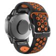 22mm dual color silicone strap for Garmin and Coros watch - Black   Orange Cheap