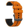 22mm Universal dual color watch strap - Orange   Black Hot on Sale