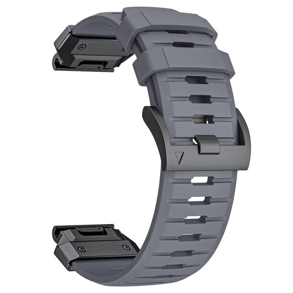 Garmin Fenix 3   5   5X   6X   7X Replacement Strap 22mm Universal Smart Watch Fluorubber Wrist Band - Grey Online now