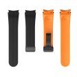 Samsung Galaxy Watch 5 Pro 45mm Magnetic Buckle Wrist Band Bi-color Silicone Strap - Black + Orange Online Hot Sale