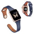 Apple Watch Series 6   5 40mm cool genuine leather watch band - Blue Cheap