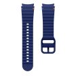 Samsung Galaxy Watch 20mm Wave Design Watch Band Stitching Line Decor Silicone Strap - Midnight Blue Online Hot Sale