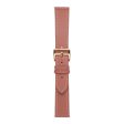 20mm Universal textured genuine leather watch strap - Deep Pink Online