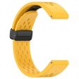 Garmin Fenix 7S   Instinct 2S   Fenix 6S   Fenix 6S Pro Breathable Strap Folding Buckle 20mm Silicone Watch Band - Yellow Online now