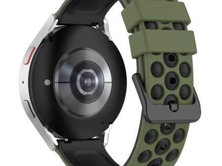 20mm dual color silicone watch strap for Garmin watch - Army Green Black Supply