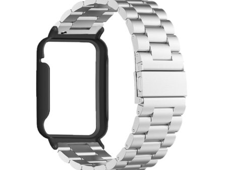 Xiaomi Mi Band 7 Pro stainless steel watch strap with cover - Silver Discount