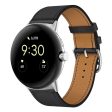 Google Pixel Watch genuine leather watch strap - Black Fashion