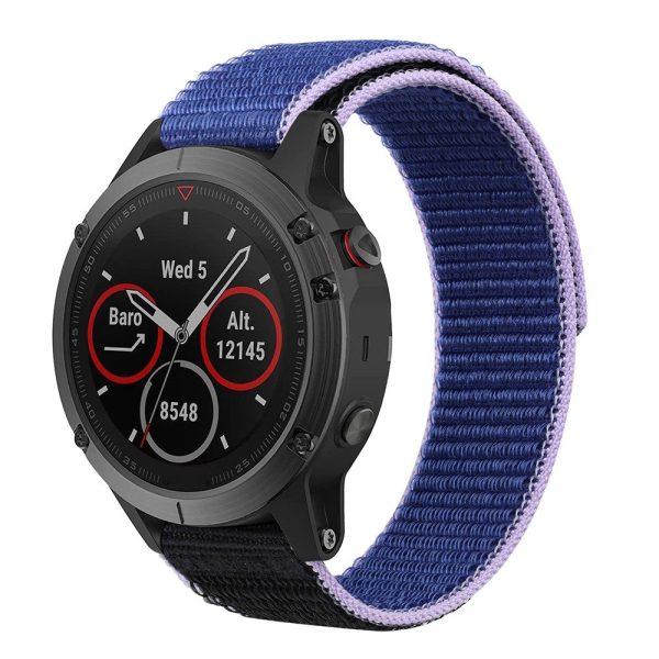 Nylon loop strap for Garmin   Amazfit and Coros watch - Blue   Black Online