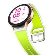 Samsung Galaxy Watch 20mm Transparent Design Watch Band Adjustable Silicone Strap - Transparent Lime Hot on Sale