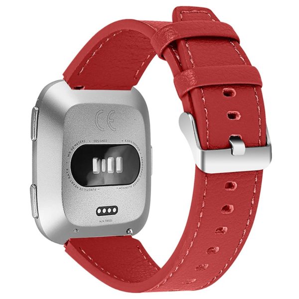 Fitbit Versa 2   Versa cowhide genuine leather watch strap - Red Online