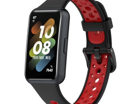 Huawei Band 7 dual color watch strap - Black   Red Online Sale