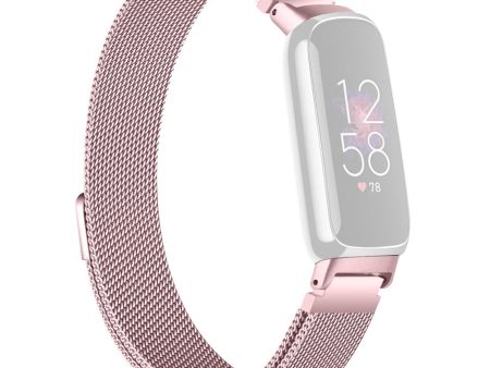 Fitbit Inspire 3 milanese stainless steel strap - Rose Pink Hot on Sale