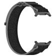 Samsung Galaxy Watch Ultra 47mm Nylon Watch Band Loop Fastener Adjustable Wrist Strap - Black+Grey Online now