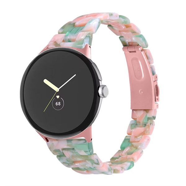 Google Pixel Watch resin style watch strap - Pink Green Mix Online Hot Sale