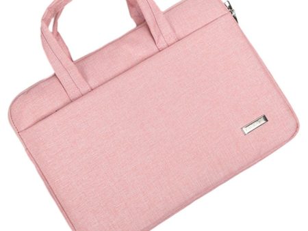 173 15-15.6   Laptop Handbag Oxford Cloth Notebook Carrying Bag Bussiness Carrying Handbag - Pink Online Sale