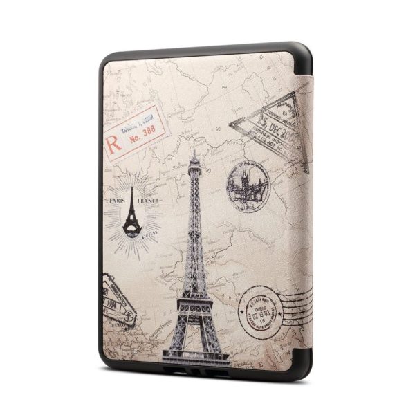 Amazon Kindle Paperwhite 4 (2018) patterned leather flip case - Eiffel Tower Supply