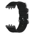 Samsung Galaxy Fit3 SM-R390 Nylon Watch Strap Three Rings Replacement Wrist Band - Black For Cheap