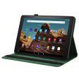 Amazon Fire HD 10 (2023) Leather Case Card Holder Stand Tablet Cover - Green on Sale