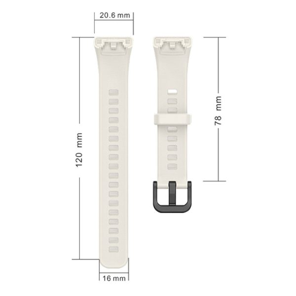 Huawei Band 6 silicone watch strap with clear cover - Seagull Grey For Cheap