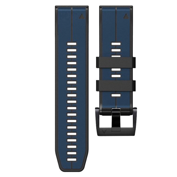 26mm dual color silicone watch strap for Garmin and Coros watch - Dark Blue   Black Cheap