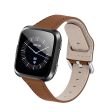 Fitbit Versa 2   Lite cowhide genuine leather watch strap - Brown Cheap