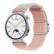 Huawei Watch GT 4 41mm Universal 18mm Watch Strap Woven Wrist Band with Silver Magnetic Buckle - Blue+Pink+Pink Fashion