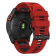 Garmin Fenix 7X Pro   Fenix 7X Dual-Colors Sport Strap Silicone Breathable Wristband - Red+Black on Sale