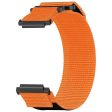 Huawei Watch GT 4 41mm   Garmin Venu 3S Nylon Watch Band 18mm Loop Fastener Strap - Orange For Discount