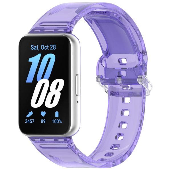 Samsung Galaxy Fit3 R390 Flexible Watch Band Change Color Wrist Strap - Starry Purple For Cheap