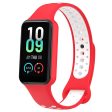 Amazfit Band 7 dual color silicone watch strap - Red   White Cheap