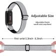 Fitbit Luxe nylon elastic watch strap - Black   White Sale