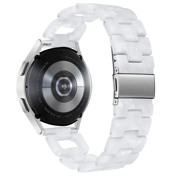 Huawei Watch 2   GT 2 42mm   GT 3 42mm D-Shape Strap Resin Smart Watch Band - Pearl White Online Hot Sale