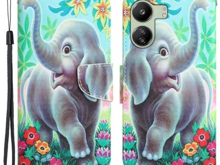 Wonderland Xiaomi Redmi 13C   Xiaomi Poco C65 flip case - Elephant Sale