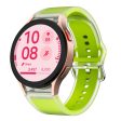 Samsung Galaxy Watch 20mm Transparent Design Watch Band Adjustable Silicone Strap - Transparent Lime Hot on Sale