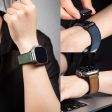 Apple Watch Series 49mm - 45mm - 44mm - 42mm Vegan Leather+Silicone Watch Strap - Black Online