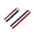 Garmin Forerunner 245   245 Music nylon watch band - Blue   White   Red Cheap