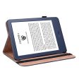 Amazon Kindle Paperwhite 6 (2022) Line Imprinted Case Shockproof Tablet Cover with Card Slots - Blue Sale