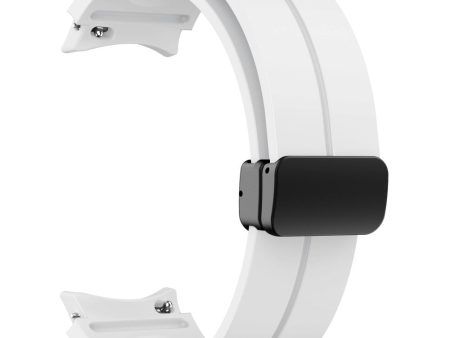 KALEBOL Samsung Galaxy Watch 20mm Silicone Watch Strap Magnetic Buckle - White Online