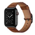 Apple Watch Series 5   4 44mm genuine leather watch band - Coffee Hot on Sale