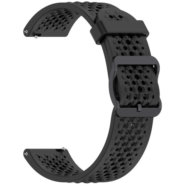 Samsung Galaxy Watch FE 40mm   Watch7 44mm   40mm Silicone 20mm Multiple Holes Breathable Watch Strap - Black For Cheap