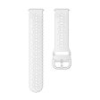 20mm Universal plum blossom silicone watch strap - White Fashion