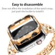 Apple Watch Series 6   5   4   SE (2022)   SE (2023)   SE 44mm Electroplating Watch Case Impact-Resistant Cover with Tempered Glass Film - Gold Cheap