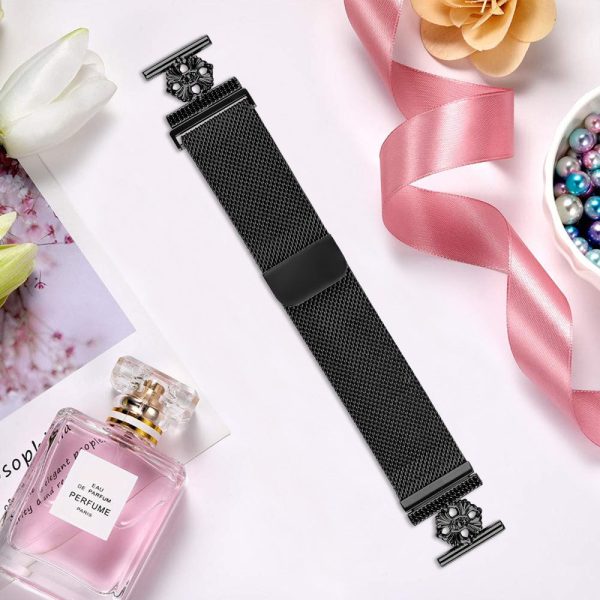 Samsung Galaxy Watch Active2 40mm   44mm Milanese Band Flower Stainless Steel Magnetic Mesh Watch Strap - Black Supply