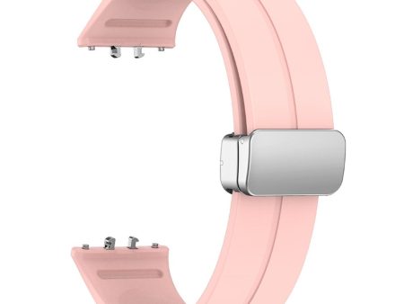 Samsung Galaxy Fit3 Replacement Wrist Band Soft Silicone Watch Band with Magnetic Folding Buckle - Pink Discount