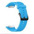 Samsung Gear Fit2 Pro vertical thread silicone watch band - Blue Size: S Discount